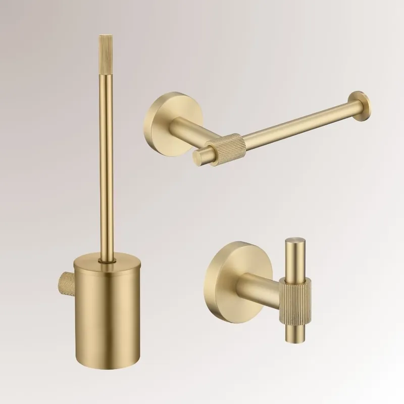 Nieuw Best-design one-pack "high-end nancy" toilet accessoires set mat-goud