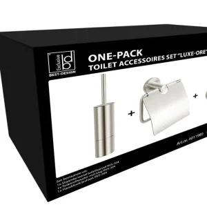 Best-design one-pack toilet accessoires set "luxe-ore" rvs-304 Bestel Nu