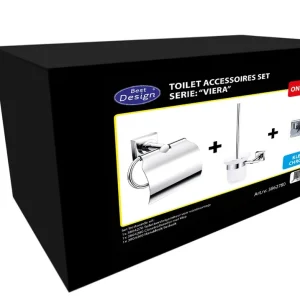 Voordeelprijs Best-design one-pack toilet accessoires set "viera"