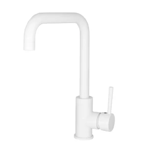 Best-design white "zembro" keukenmengkraan met drb.uitloop & cold start functie h=32 cm mat-wit Dagaanbieding