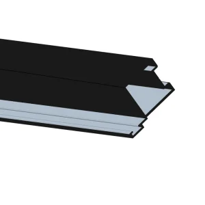 Direct Beschikbaar Best-design zwart aluminium profiel voor "baron" nisdeur nr: 12