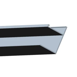 Best-design zwart aluminium wand profiel voor "baron" nisdeur nr: 08 Seizoensaanbieding