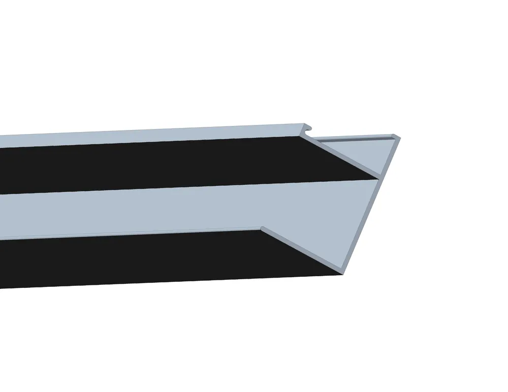 Best-design zwart aluminium wand profiel voor "baron" nisdeur nr: 08 Seizoensaanbieding
