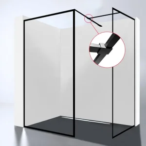 Best-design zwart t-verbindingsstuk tbv: muur-stabilisatie-stang for-you inloopdouche Bestseller