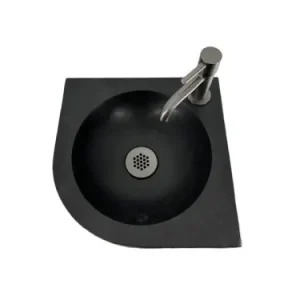 Fonteinset viktor hardsteen met gun metal kraan en sifon Merkproduct