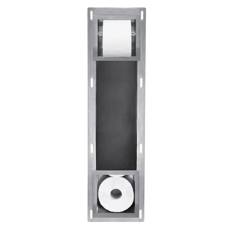 InWall inbouw toiletrol en reservehouder RVS Korting