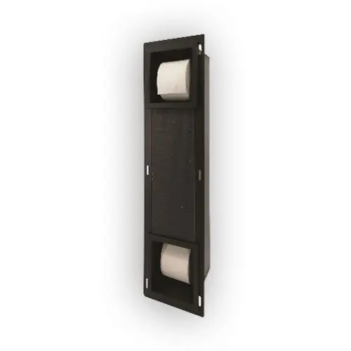 Direct Beschikbaar InWall inbouw toiletrol en reservehouder rvs mat zwart