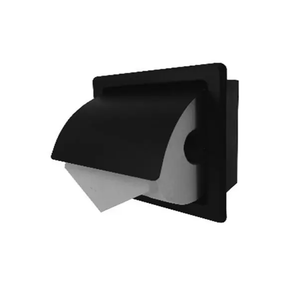 Koopje Inwall inbouw toiletrolhouder rvs mat zwart