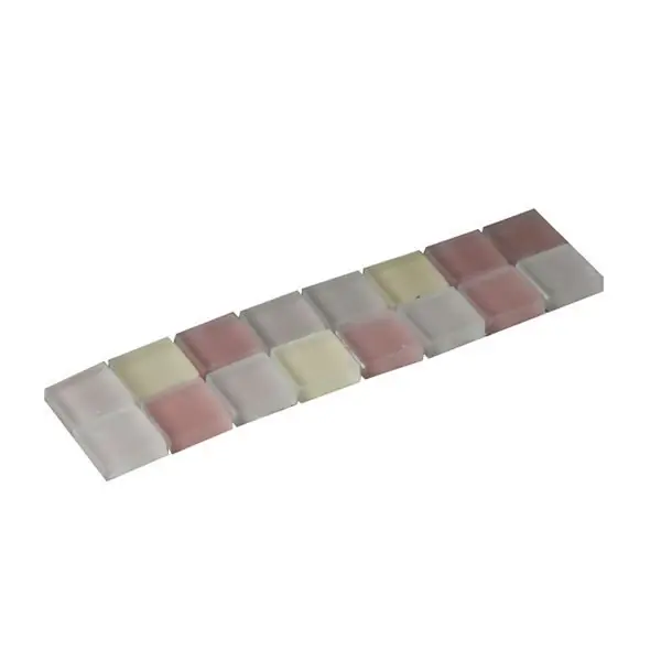 Nieuw Listello silk glas beige 5x20cm