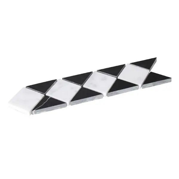 Lage Prijs Listello sorr.carrara zwart wit /nero white 5x20cm
