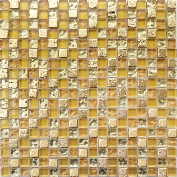 Mozaiek fantasia ft.007 gold 1,5x1,5 cm (29,5x29,5cm) Gereduceerde Prijs