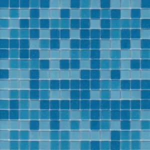 Mozaiek glas blauw mix zwembad 2,0x2,0x0,4 (30x30cm) Tijdelijk Beschikbaar