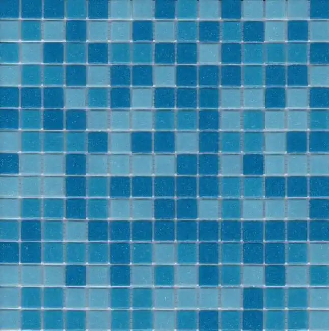Mozaiek glas blauw mix zwembad 2,0x2,0x0,4 (30x30cm) Tijdelijk Beschikbaar