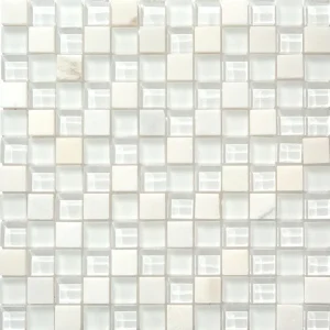 Hete Deal Mozaiek mos 23mm bianco puro 2,3x2,3 cm (30x30cm)