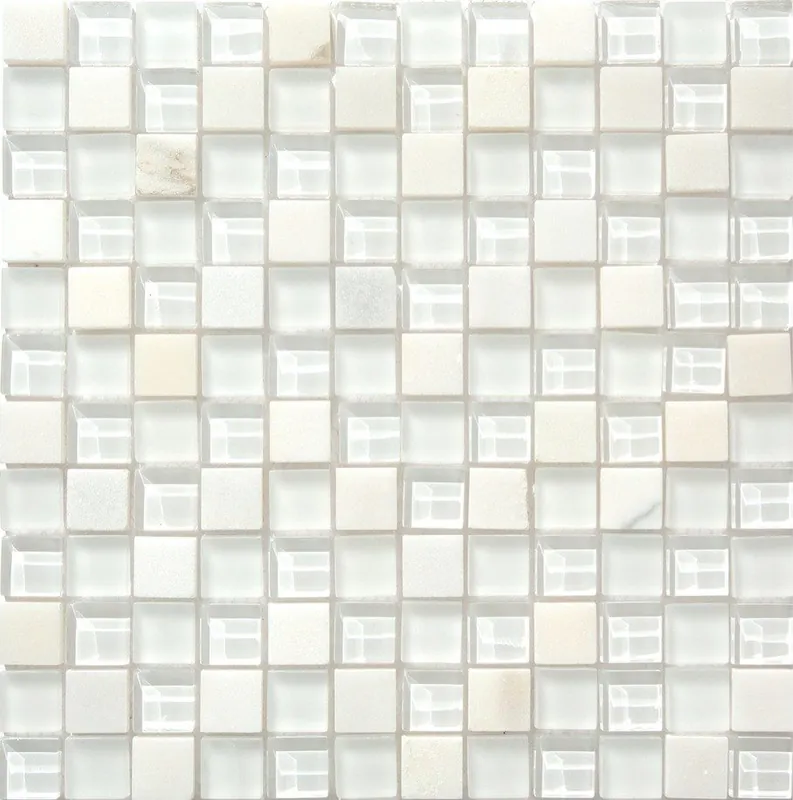 Hete Deal Mozaiek mos 23mm bianco puro 2,3x2,3 cm (30x30cm)
