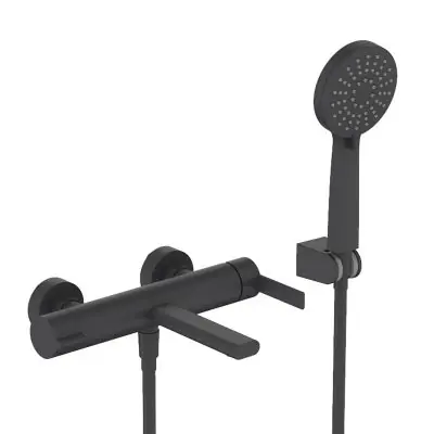 Express Levering Rondo opbouw badmengkraan met handdouche 3 standen mat zwart
