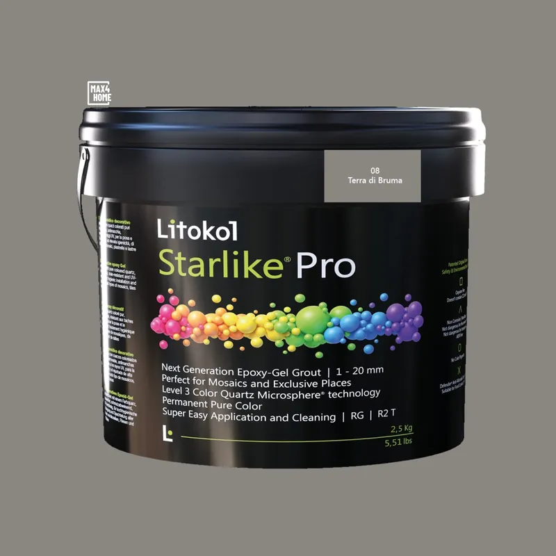 Starlike Pro Lijm en Voegmiddel 2 Componenten Epoxy - 08 Terra di Bruma 2,5kg Nieuw