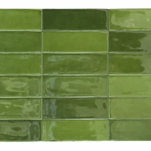 Tegels handvorm calpe olive glans 5x15 cm (sample) Speciale Aanbieding