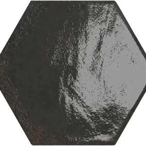 Rechtstreeks Van De Fabrikant Tegels handvorm carmen hexagon black 13x15 cm