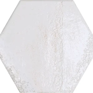 Tegels handvorm carmen hexagon white 13x15 cm Op = Op