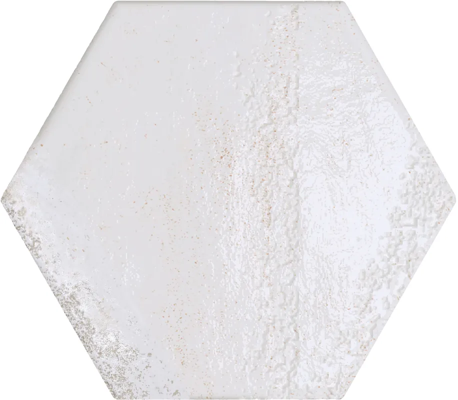 Tegels handvorm carmen hexagon white 13x15 cm Op = Op