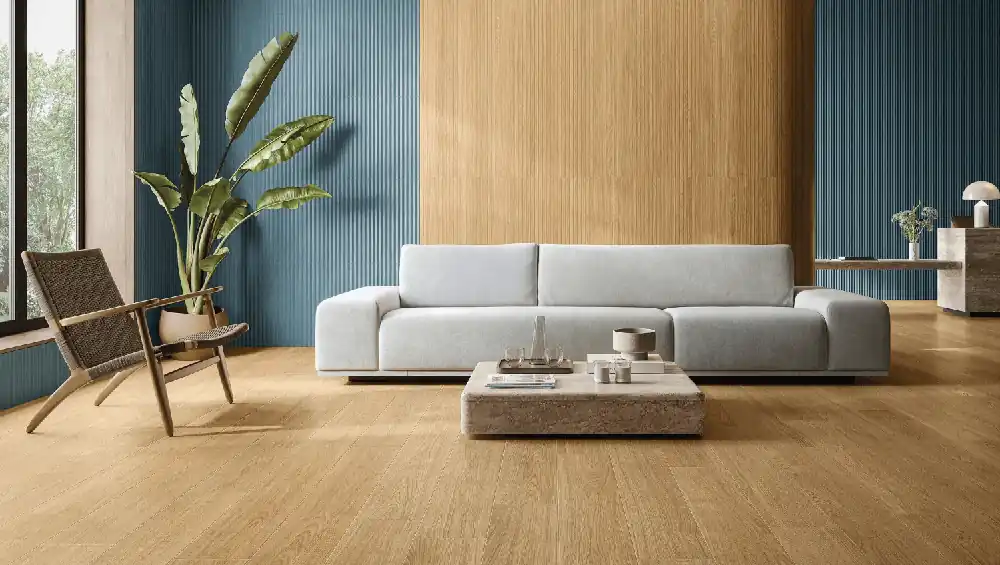 Tegels houtlook Eiche Flamed 20x120cm Gratis Retour