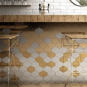 Tegels Salvo Metallic 12,4x10,7cm Hexagon Flitsaanbieding