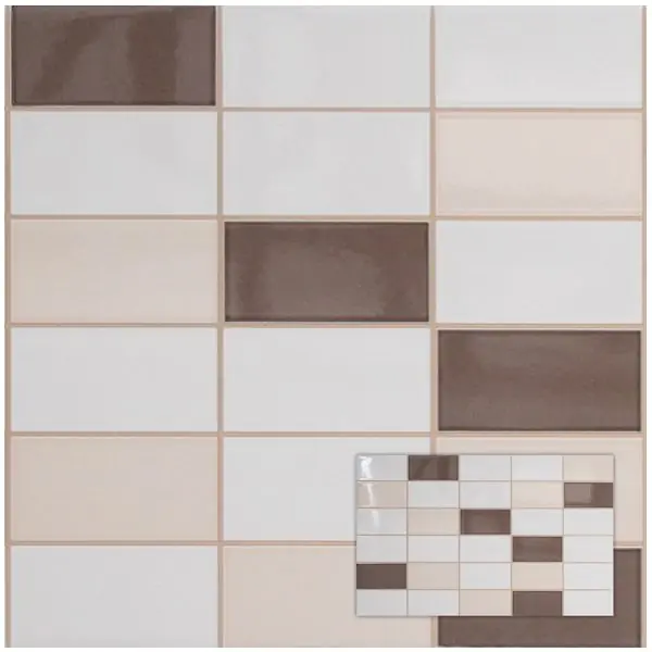 Meest Verkocht Tegels softline pergamon/wenge mozaiek 25x40 cm (sample)