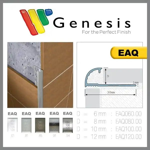 Finale Uitverkoop Tegelstrip eaq087.91 aluminium rond - glans zilver 2,7m x 8mm