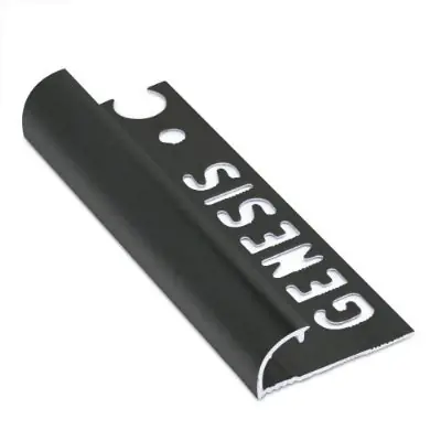 Tegelstrip eaq127.17 aluminium rond - mat zwart 2,7m x 12 mm Nieuw