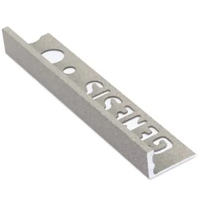 Tegelstrip esa120.411 aluminium recht - granite/grijs 2,5m x 12 mm Hoge Kwaliteit