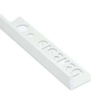 Tegelstrip esa127.01 aluminium recht - wit 2,7m x 12mm Op = Op