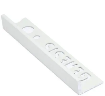Tegelstrip esa127.01 aluminium recht - wit 2,7m x 12mm Op = Op