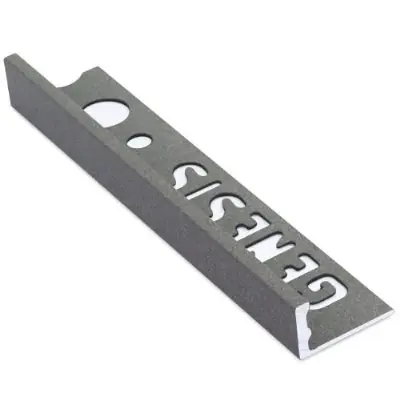 Tegelstrip esa127.435 aluminium recht - dark granite/donker grijs 2,7m x 12 mm Populair