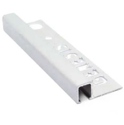 Tegelstrip tdg084.81 aluminium vierkant - mat zilver 2,5m x 8mm Hoge Kwaliteit