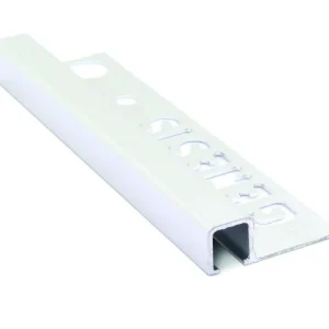 Tegelstrip tdg124.91 aluminium vierkant - glans zilver 2,5m x 12mm Laatste Kans