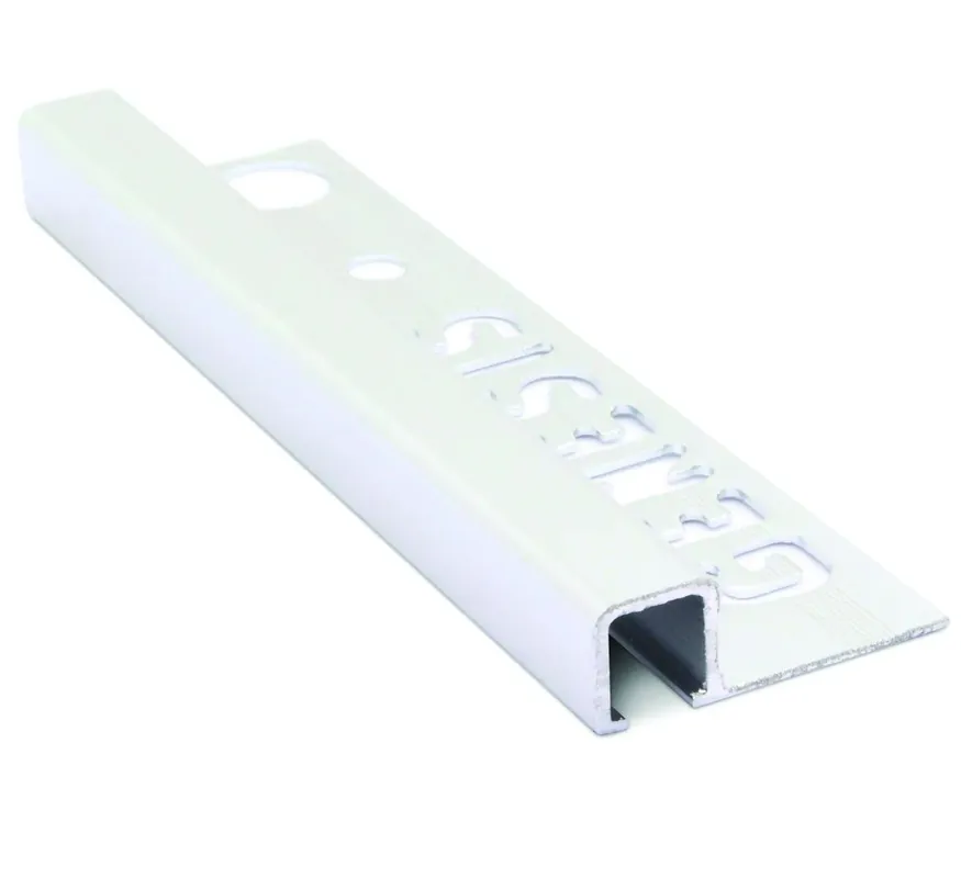 Tegelstrip tdg124.91 aluminium vierkant - glans zilver 2,5m x 12mm Laatste Kans