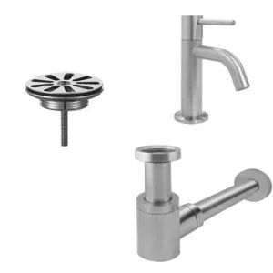 Must-Have Toiletkraan met sifonset in geborsteld aluminium