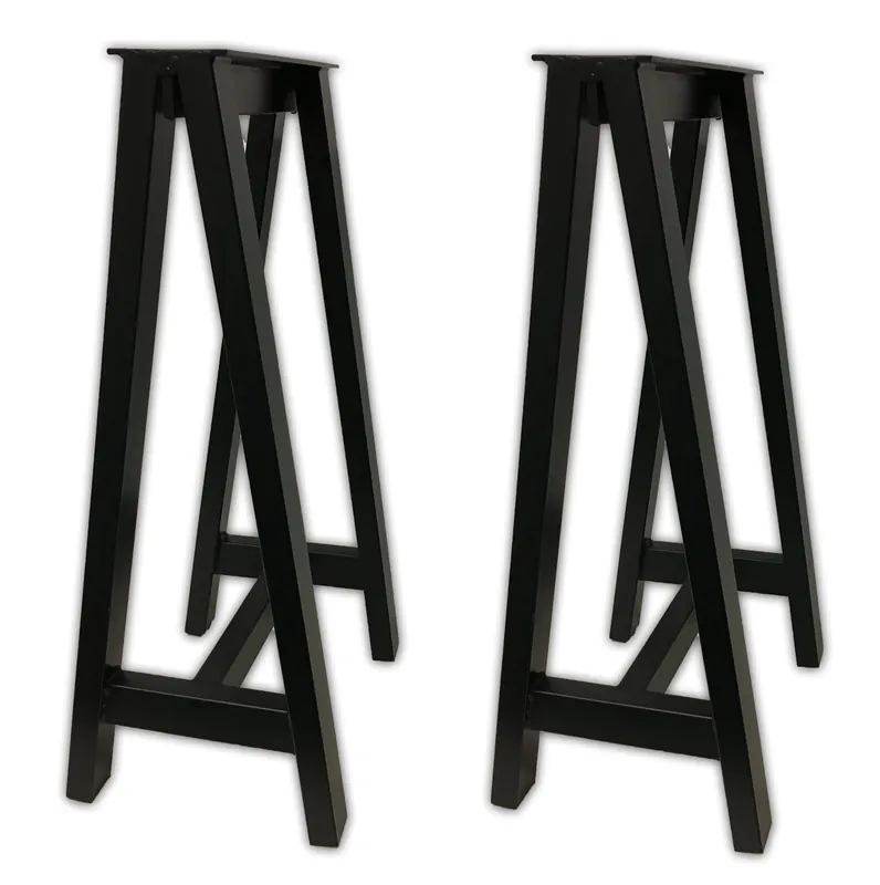Seizoensaanbieding Vloerschagen van metaal 2 stuks 40x30x74 cm zwart
