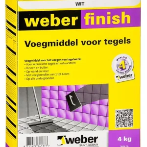 Hoge Kwaliteit Voegmiddel weber finish wit 4 kg