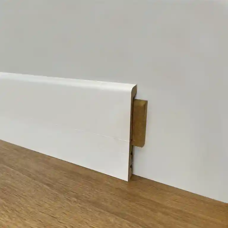 MDF overzetplint wit ommanteld afgerond 16×130 mm 240 cm Lage Prijs