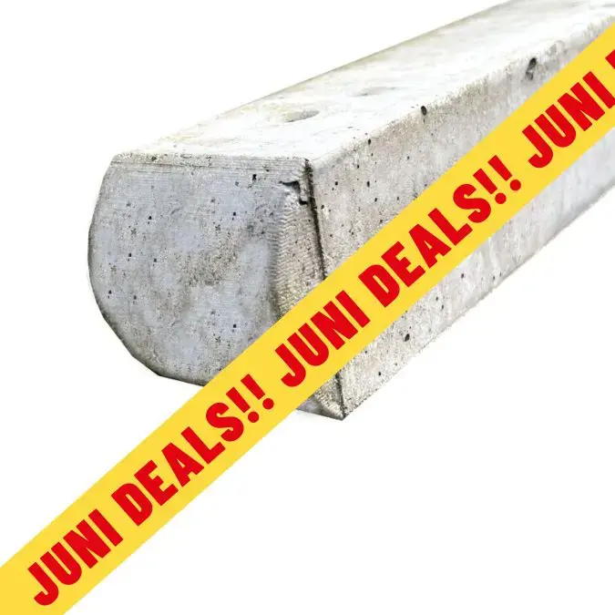 Betonpaal wit ronde kop 85×85 mm 265 cm Alleen Vandaag