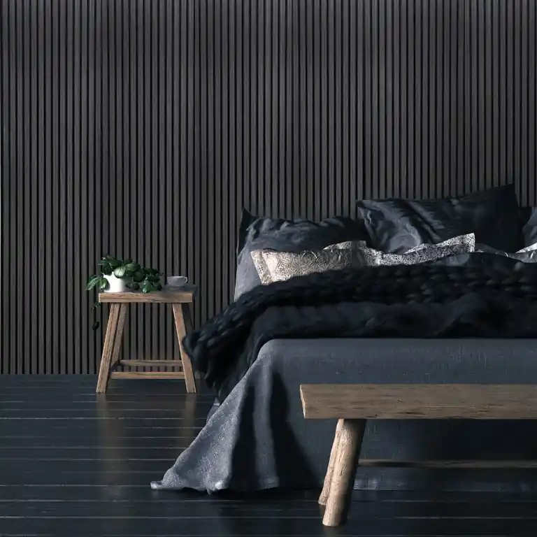 3D akoestisch wandpaneel Black Oak 260×56 cm Aanbieding