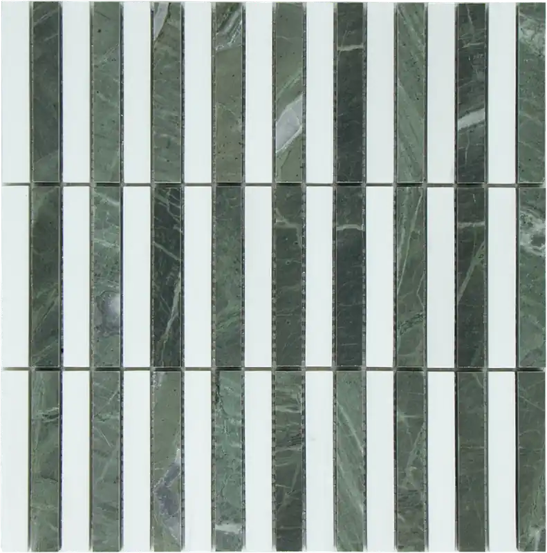 Mosaic Kitkat Stripe Green White Seizoensaanbieding