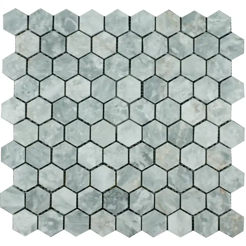 Mosaic Hexagon Plain Silver Shadow Nieuw