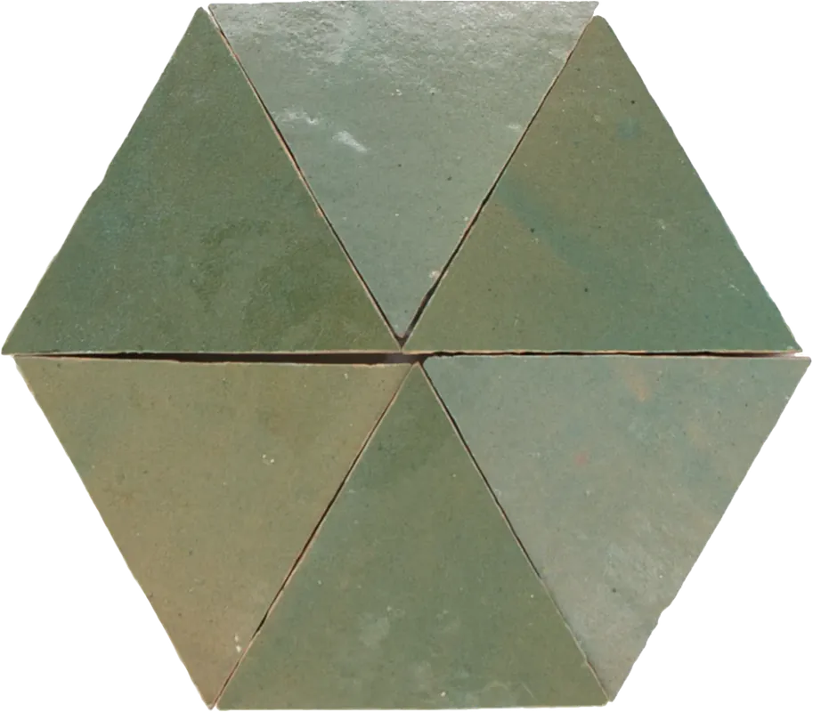 Hete Deal Zellige Vert Gris Triangle
