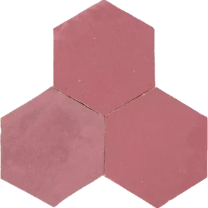 Zellige Rose Vieux Hexagone Direct Beschikbaar