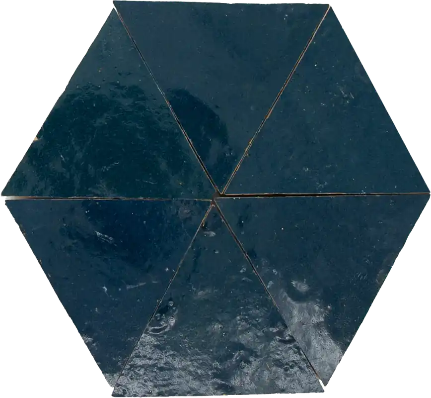 Gereduceerde Prijs Zellige Bleu Marine Triangle