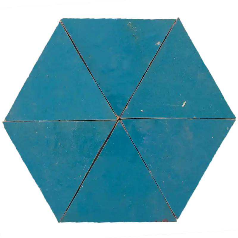 Zellige Bleu Ciel Triangle Snelle Levering