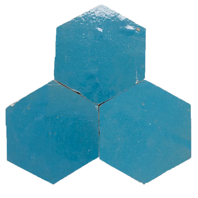 Koopje Zellige Bleu Ciel Hexagone